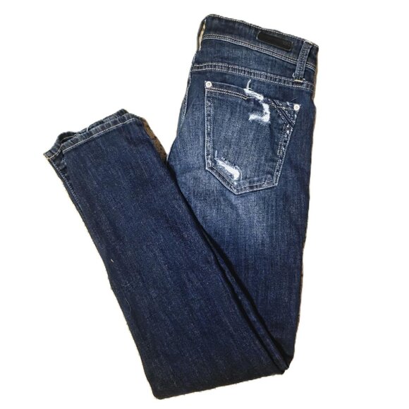 BUCKLE BLACK Women's Size 26 Fit No. 256 Stretch Jean Blue distressed destroyed - Picture 1 of 6